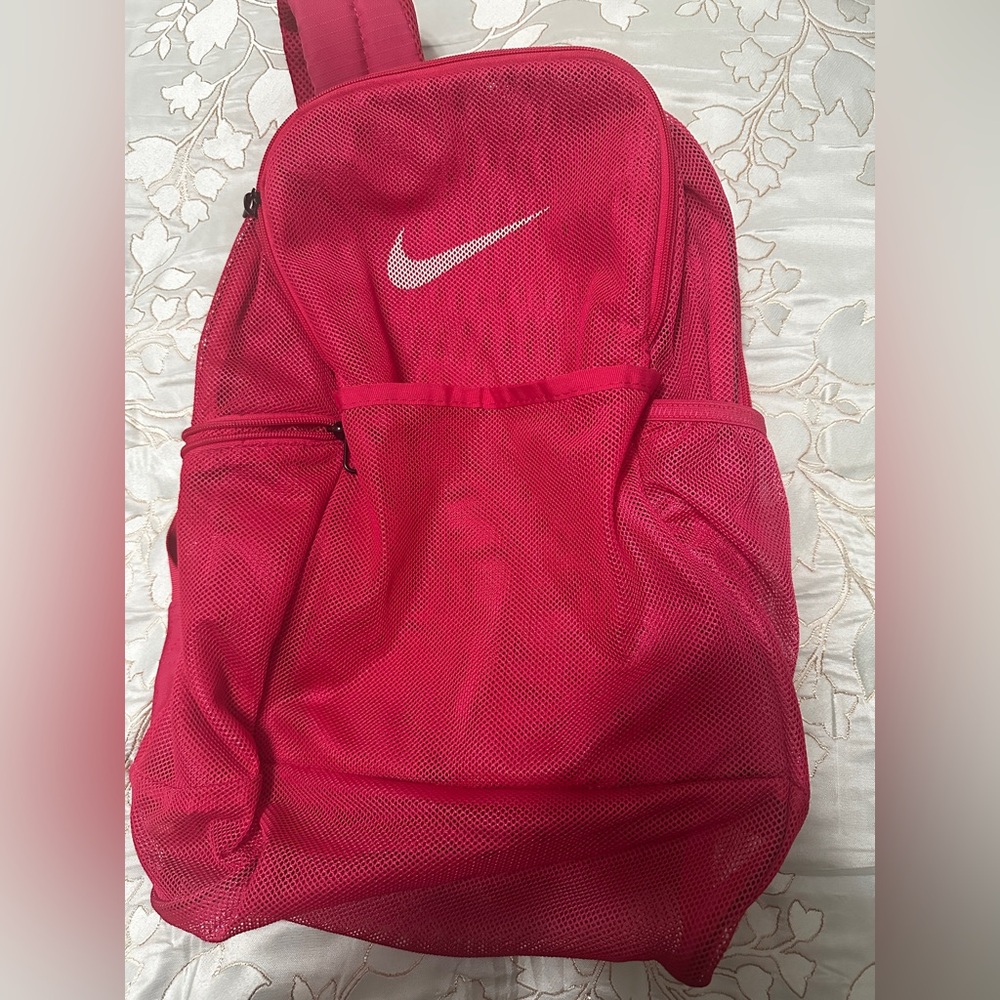 Pink Mesh Nike Backpack